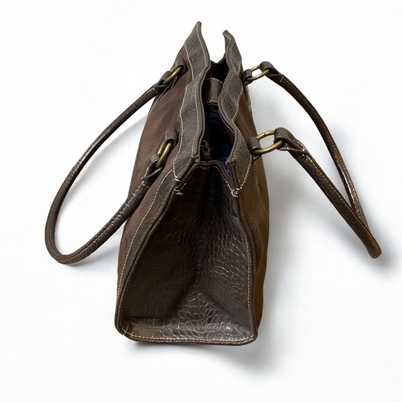 Sag Harbor Brown Suede And Leather Handbag/Shoulderbag - Picture 7 of 13